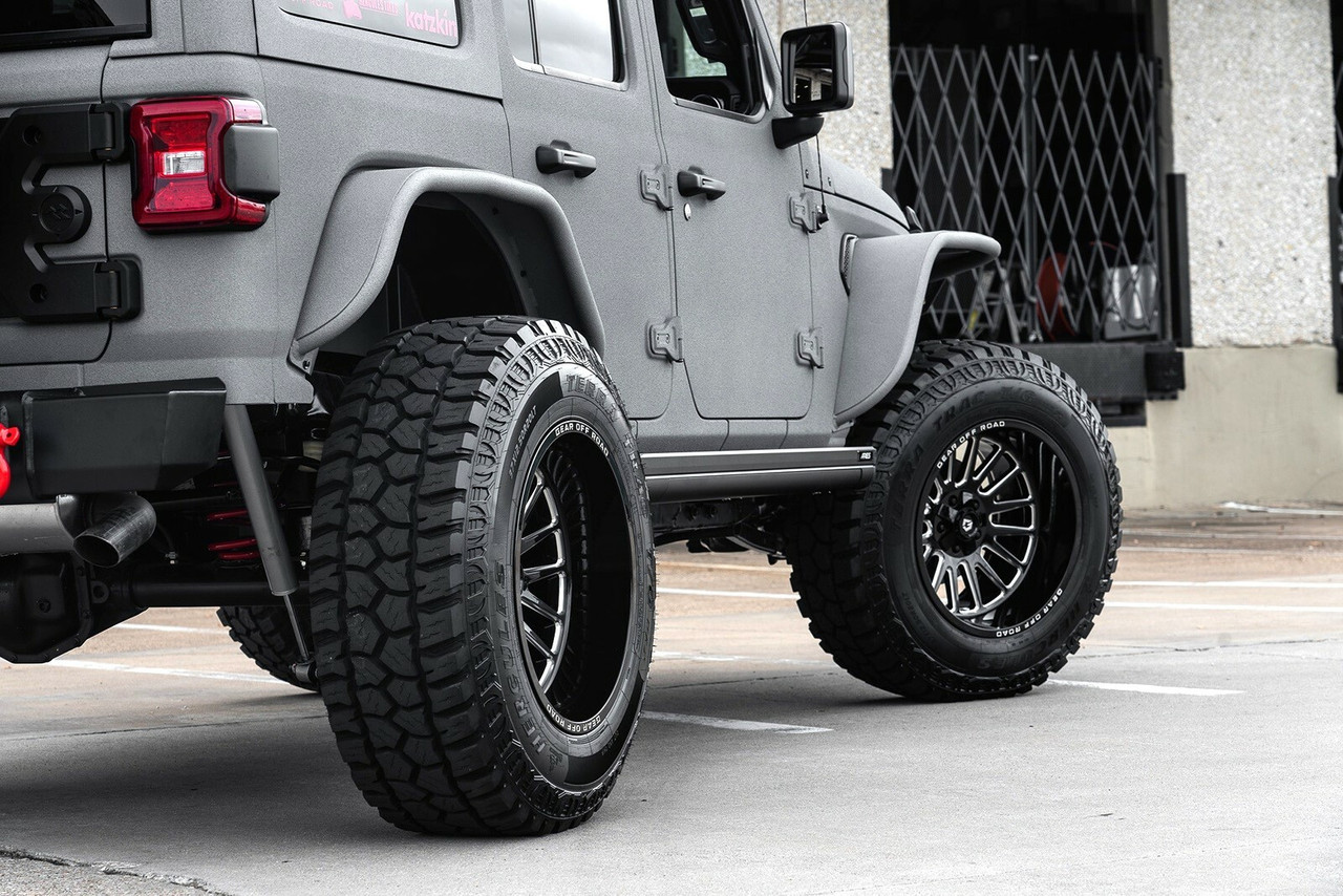 20" Gear Off Road 764BM Gloss Black Milled Accents 20x9 Wheel 5x5 5x5.5 +00mm