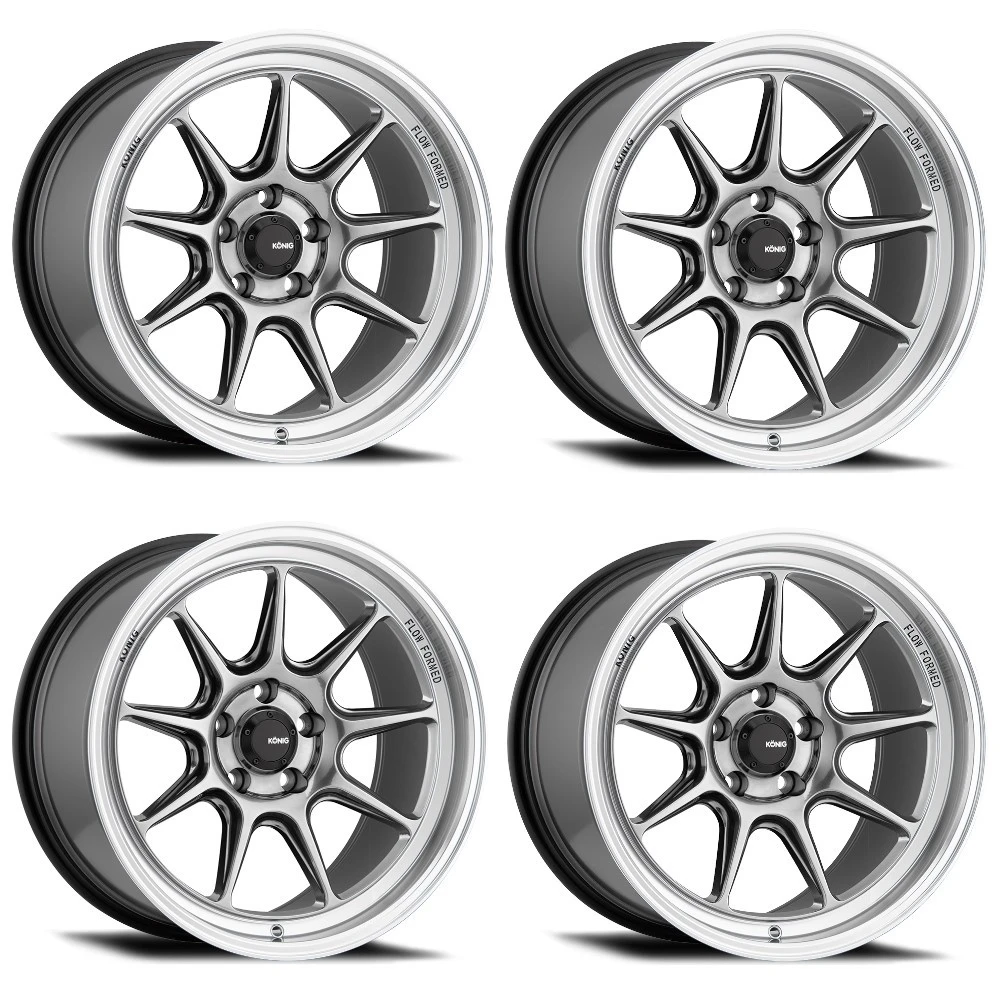 Set 4 15" Konig 105M Countergram  15x9 Wheels 4x100 +35mm