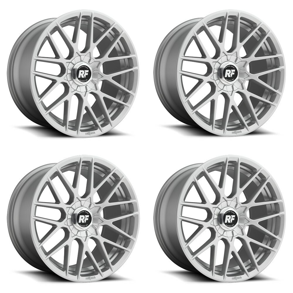 Set 4 Rotiform R140 Rse 19x10 5x4.5 5x120 Gloss Silver Wheels 19" 40mm Rims