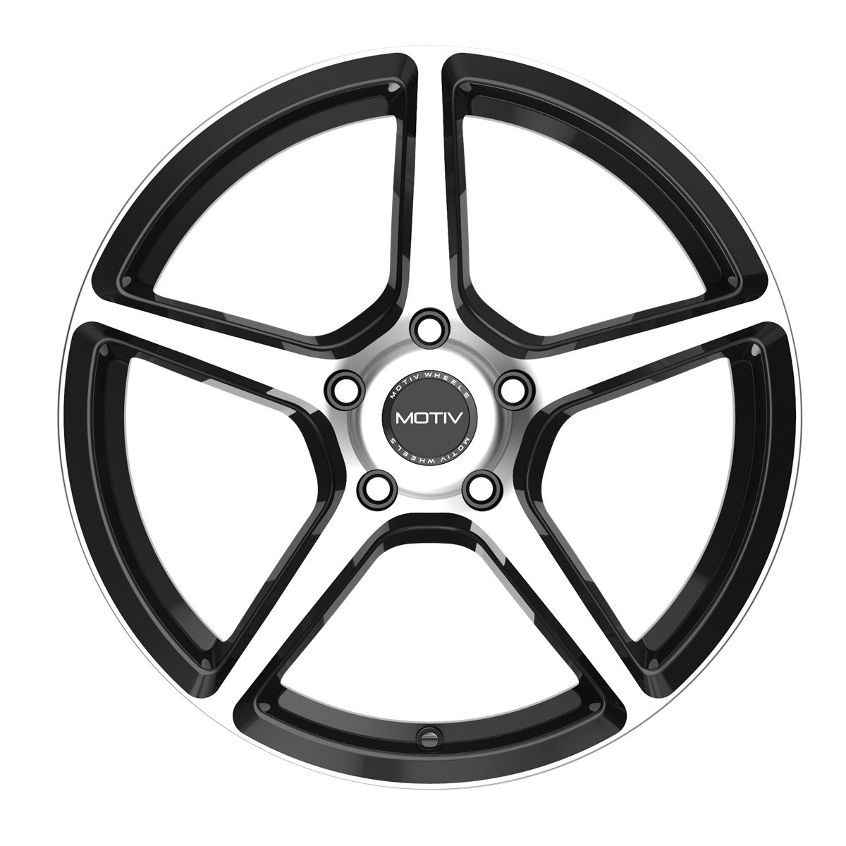 16" Motiv 433MB Blade 16x7.5 Machined Black Wheel 5x112 +40mm Rim