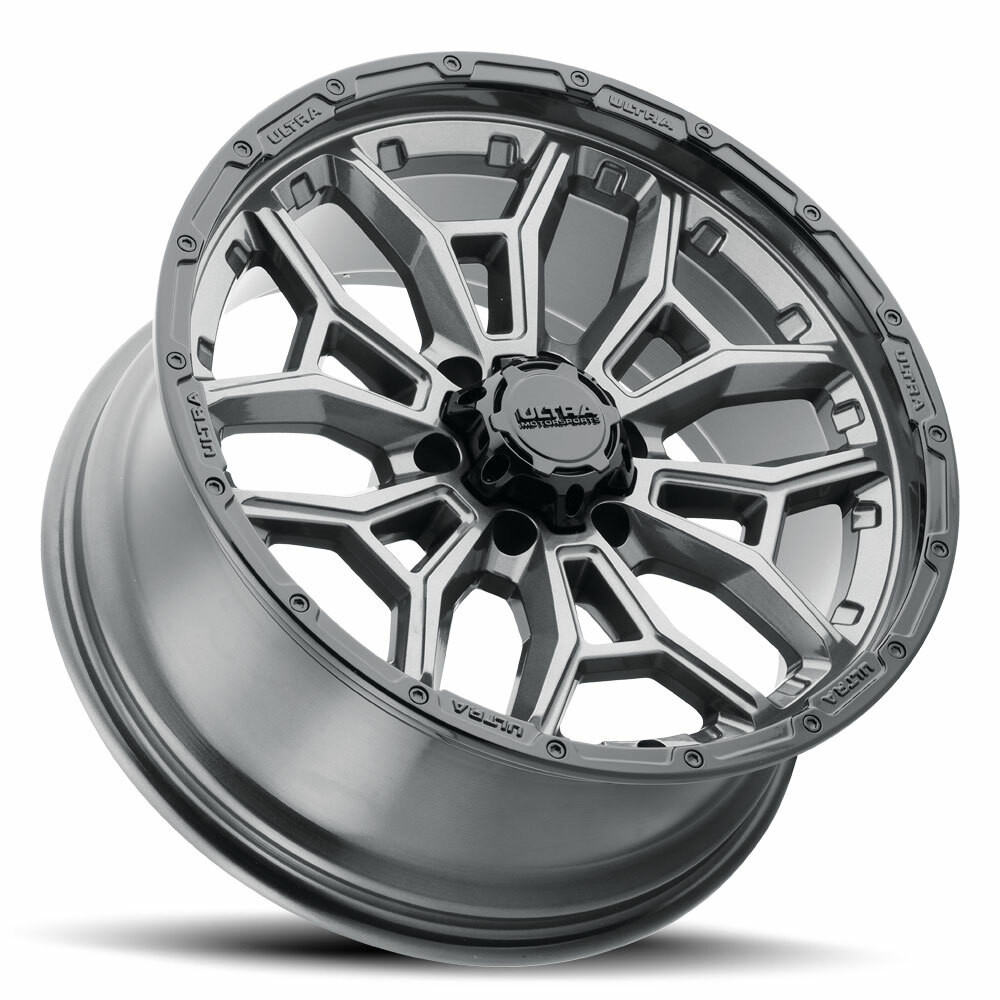 20" Ultra 126GN Warmonger 6 Gloss Anthracite Black Lip 20x9 Wheel 6x135 18mm Rim