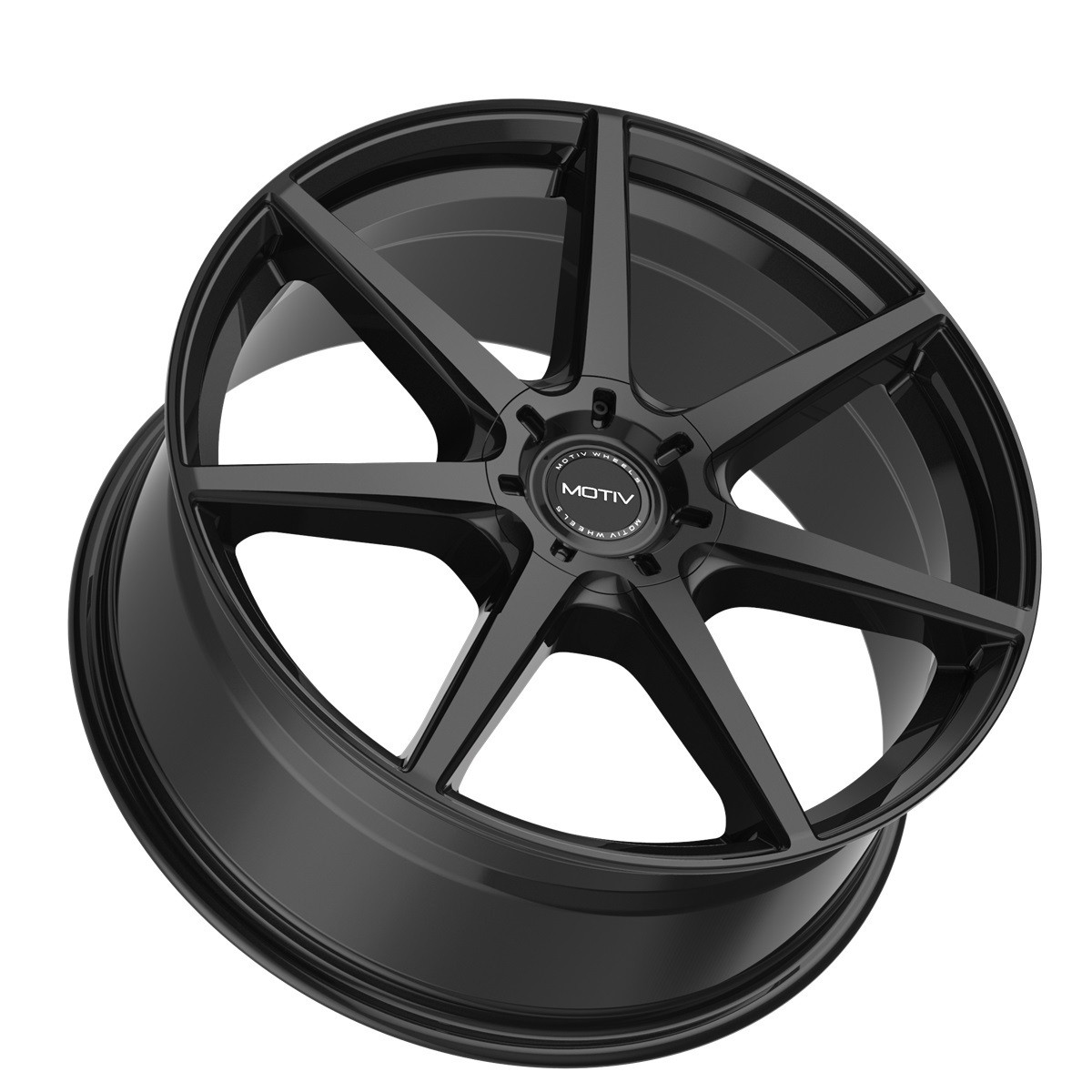 18" Motiv 432B Rigor 18x7.5 Gloss Black Wheel 5x112 5x4.5 Rim +40mm