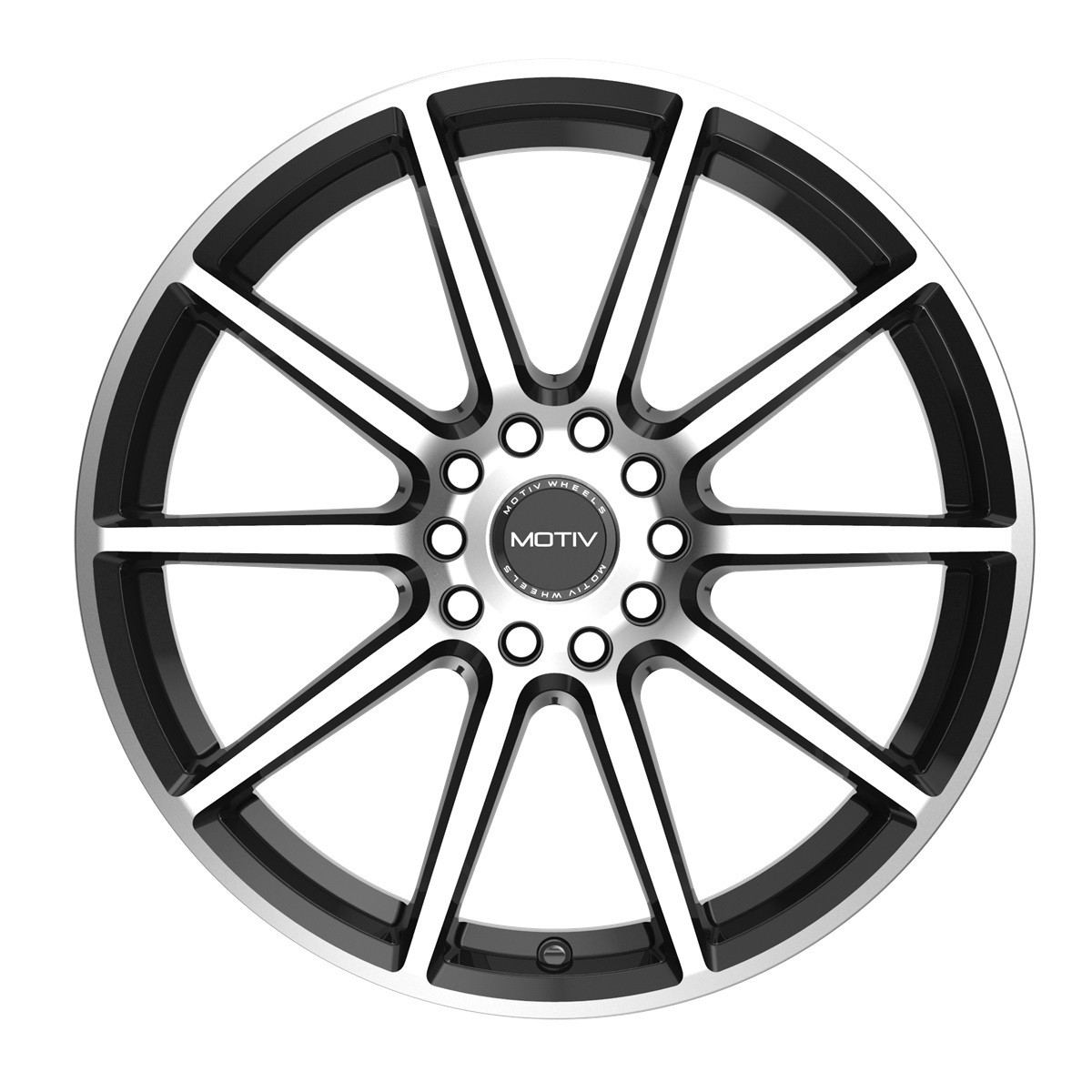 16" Motiv 431MB Elicit 16x7.5 Machined Black Wheel 5x108 5x4.50 +40mm Rim