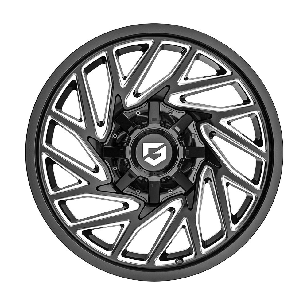 22" Gear Off Road Sequence 769BM Gloss Black Milled 22x10 Wheel 8x180 -19mm Rim