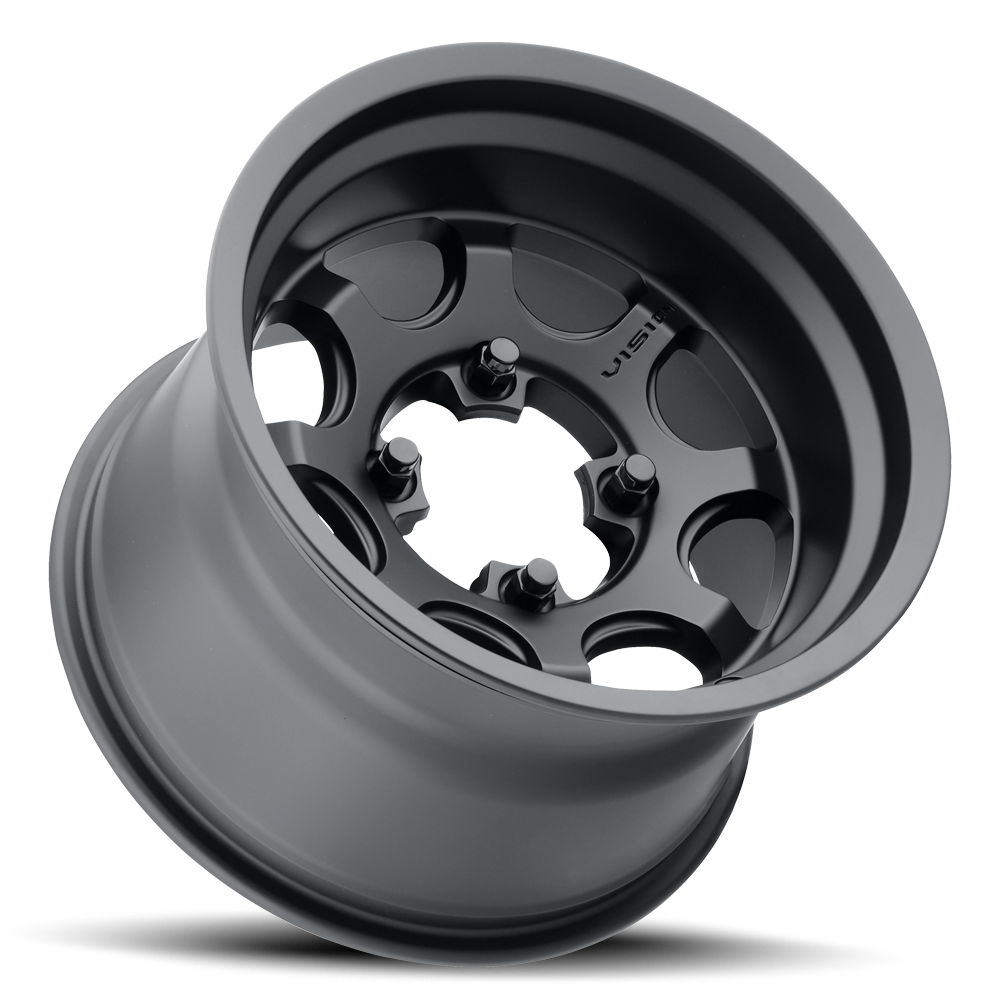 15" Vision 351 Flow   Satin Black 15x6 Wheel 4x156 50.6mm Rim