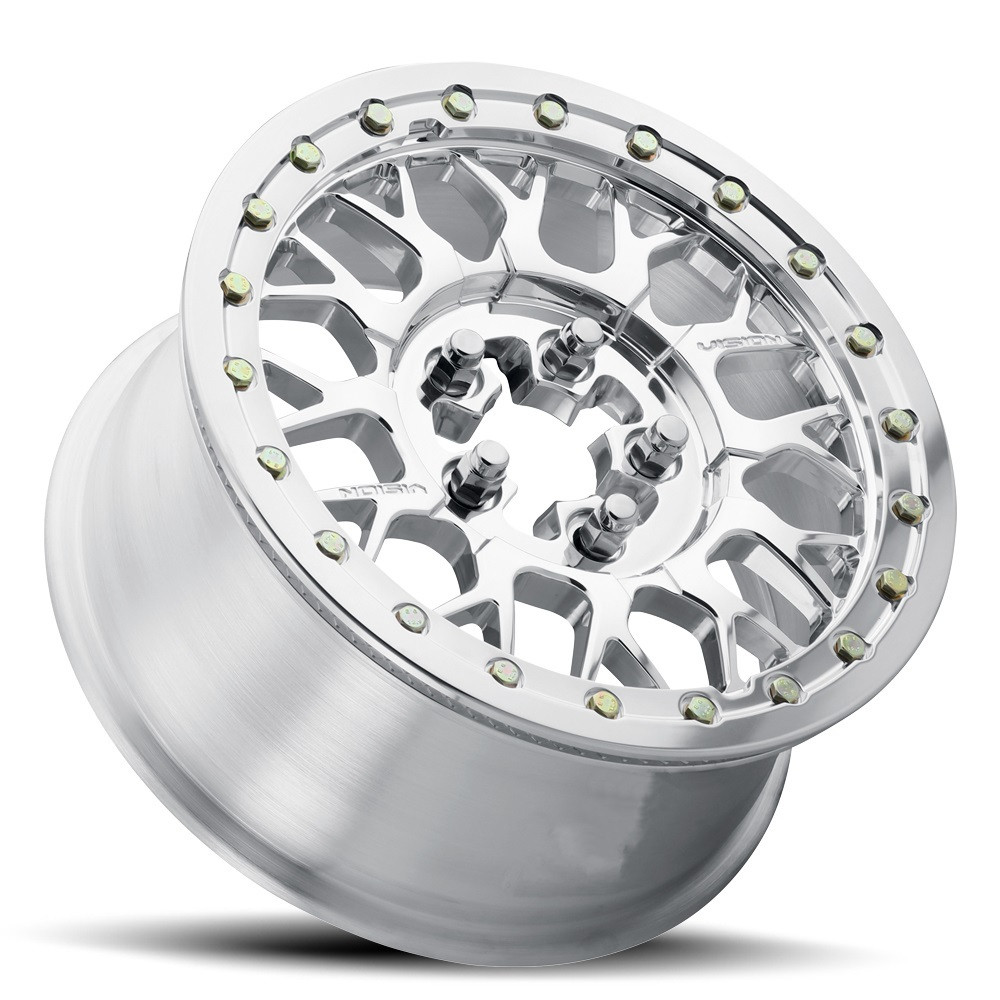 15" Vision 346 Storm UTV Beadlock Polished 15x6 Wheel 4x156 50.6mm Rim
