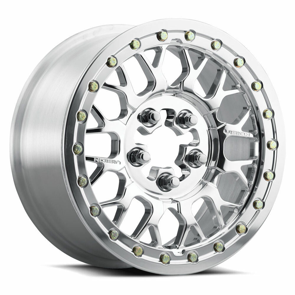 15" Vision 346 Storm UTV Beadlock Polished 15x7 Wheel 4x156 38mm Rim