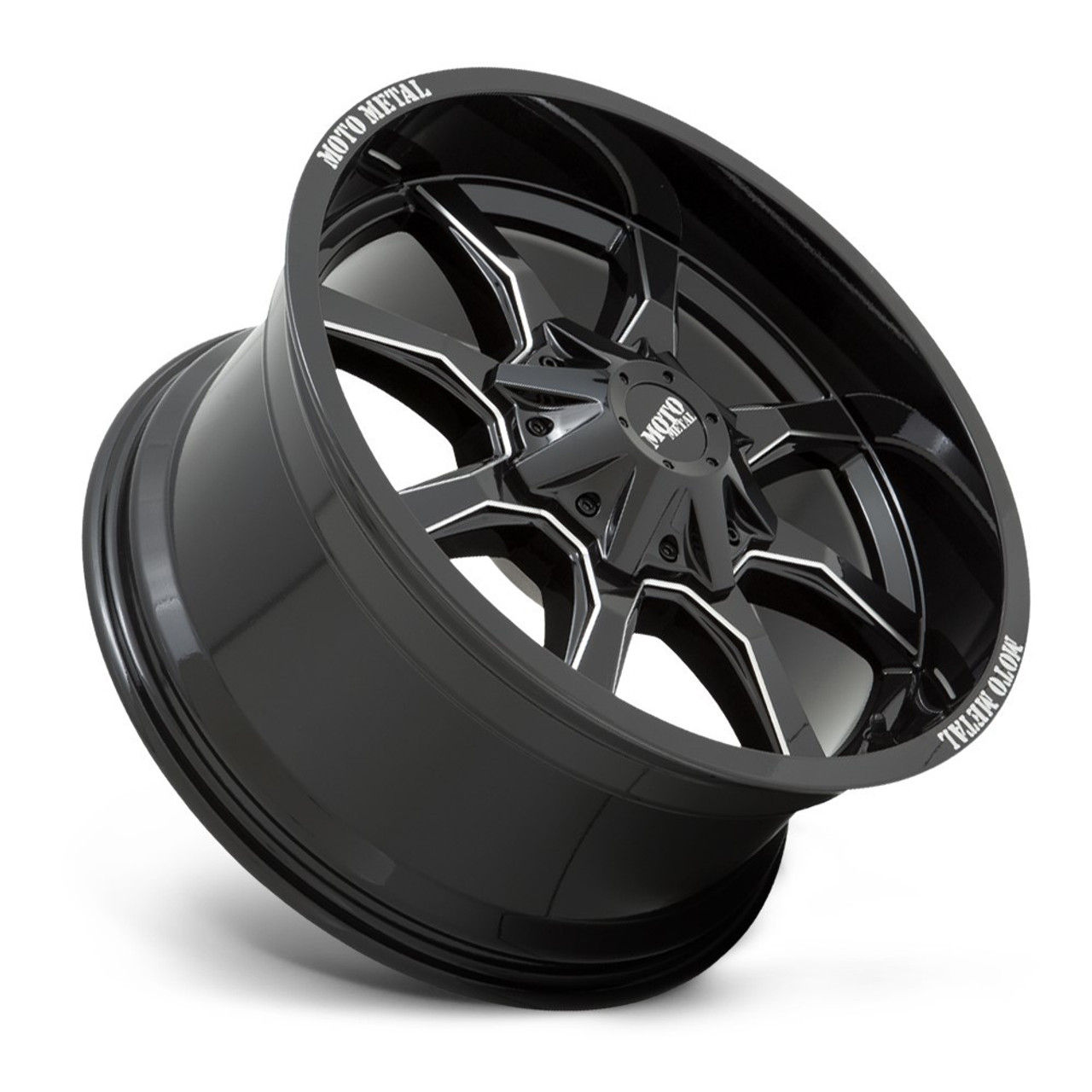 Set 4 Moto Metal MO970 20x10 5x5 5x5.5 Gloss Black With Milled Wheels 20" -24mm