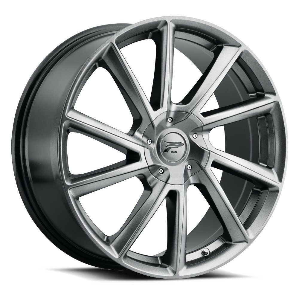 17" Platinum 466G Mystic Bright Graphite Silver 17x8 Wheel 5x112 5x120 40mm Rim