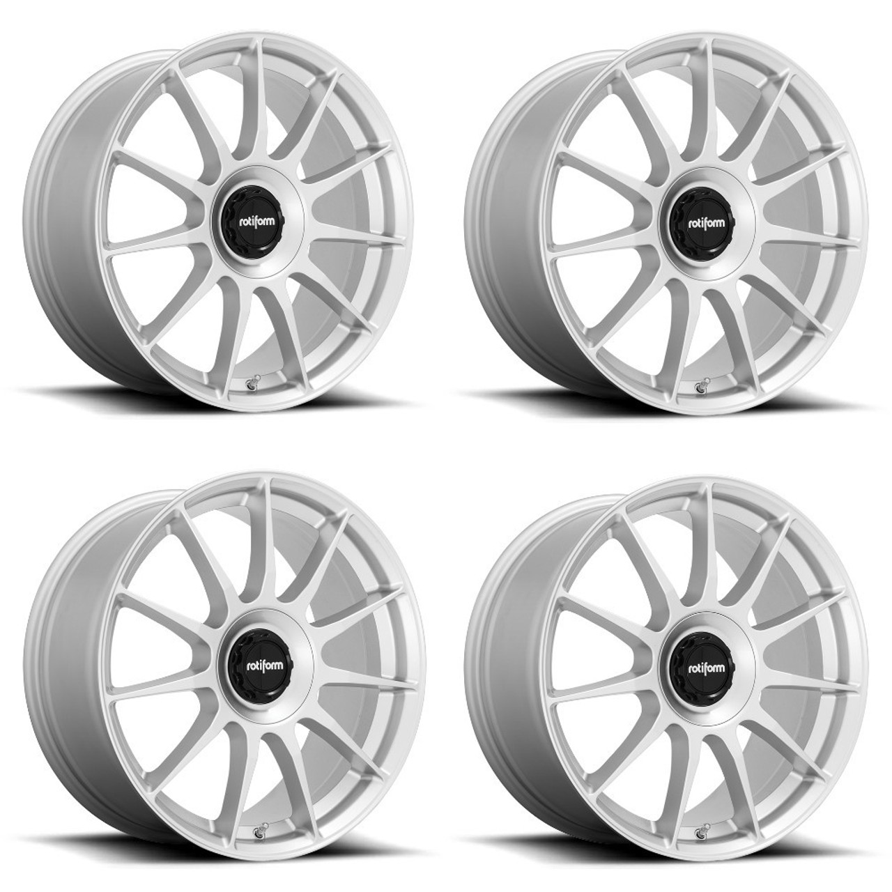 Set 4 Rotiform R170 DTM 20x8.5 5x112 5x120 Silver Wheels 20" 35mm Rims