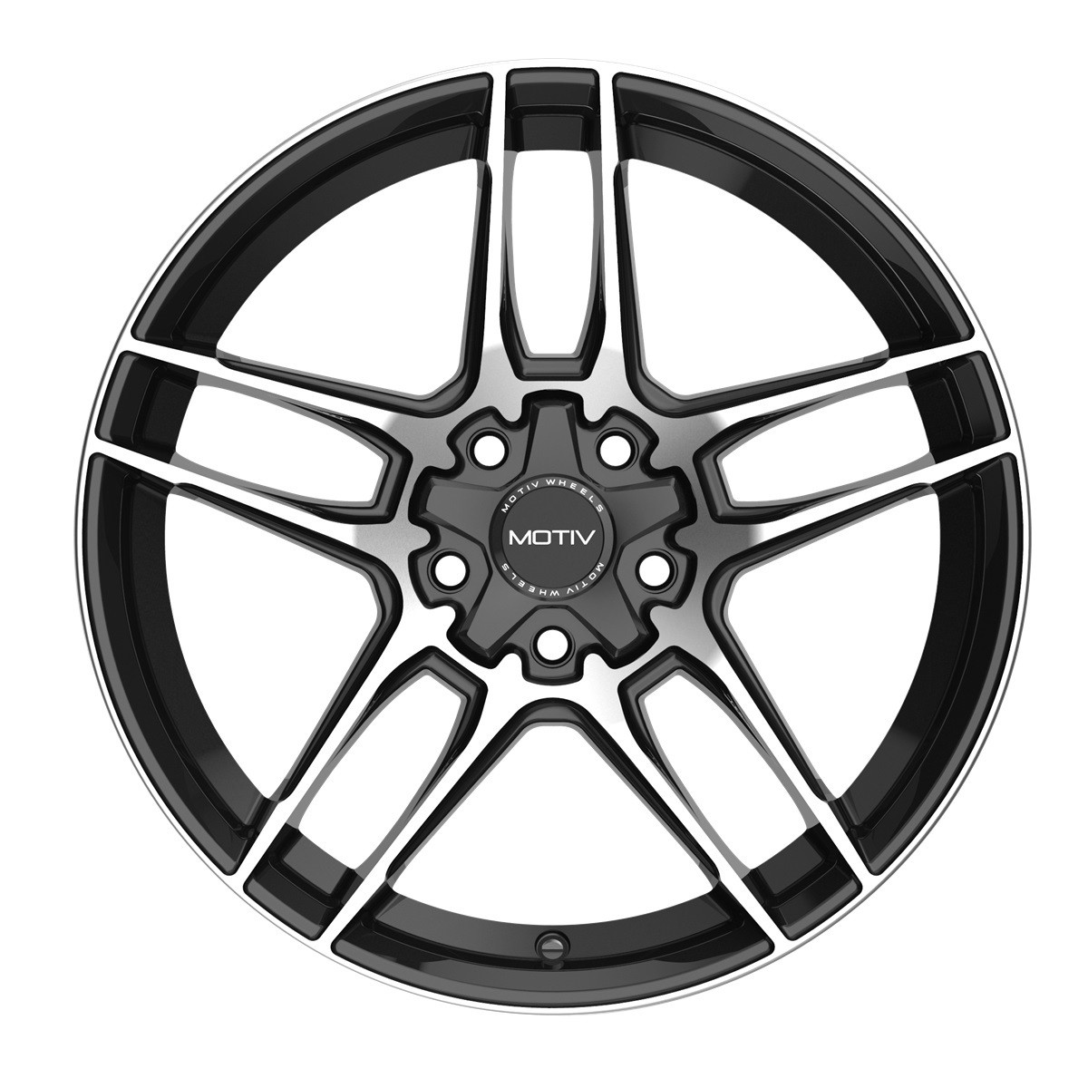 18" Motiv 434MB Matic Machined Black 18x7.5 Wheel 5x4.5 5x120 Rim +40mm