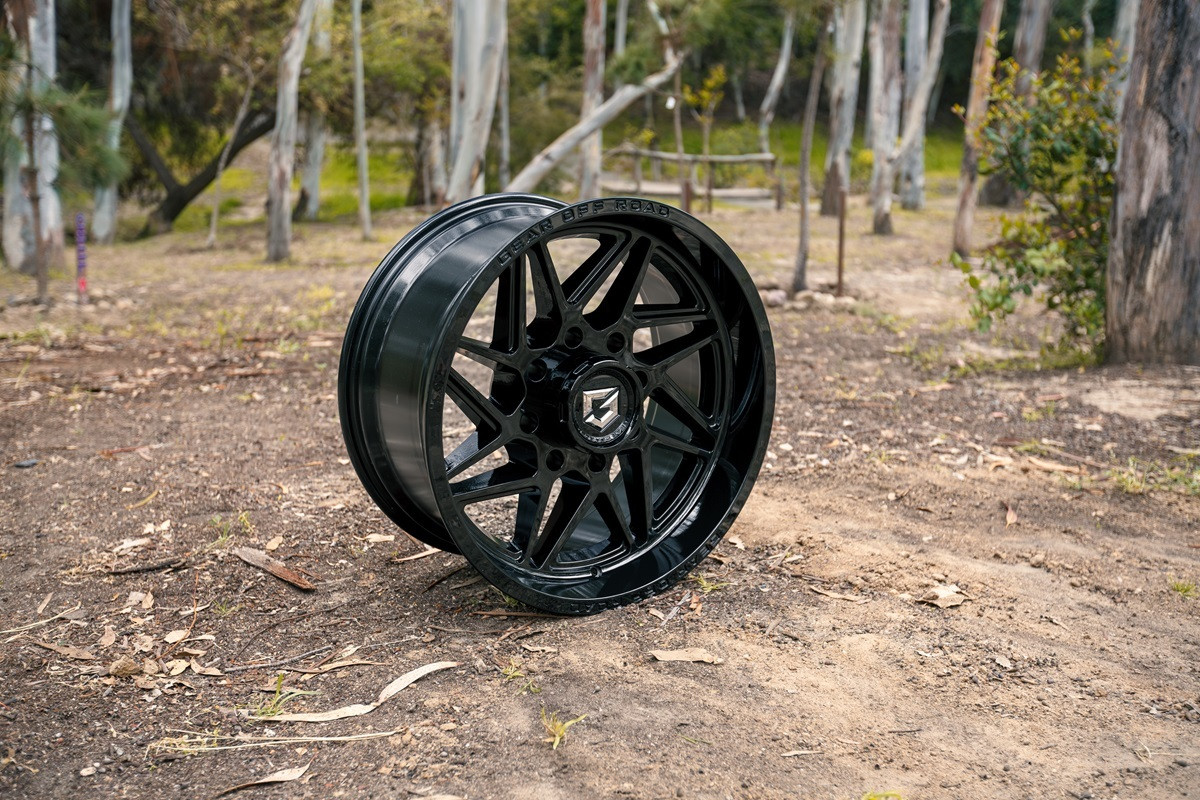 Set 4 20" Gear Off Road 761B Ratio Gloss Black 20x9 Wheels 5x5.5 5x150 18mm Rims