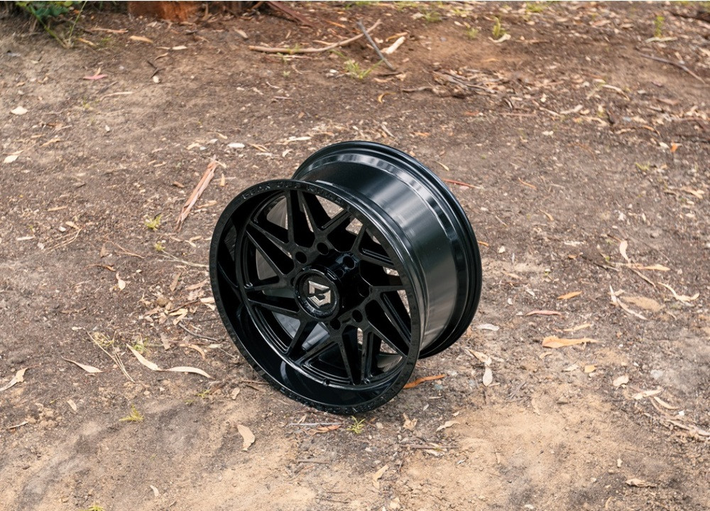 Set 4 20" Gear Off Road 761B Ratio Gloss Black 20x9 Wheels 5x5.5 5x150 18mm Rims