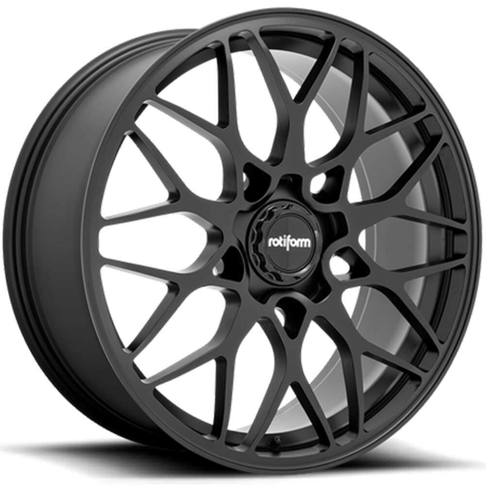 Set 4 19" Rotiform R190 19x8.5 5x112 Matte Black Wheels 35mm Rims