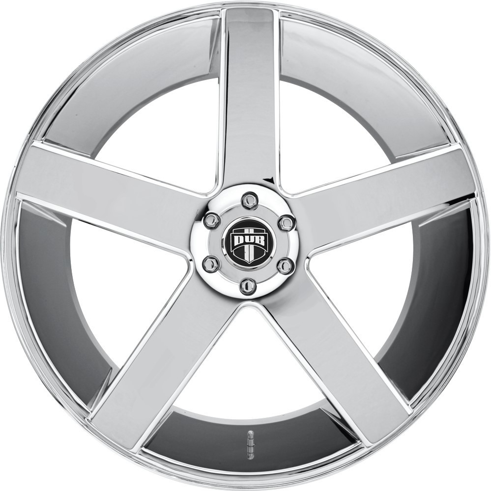 Set 4 DUB S115 Baller 22x9.5 5x5 Chrome Plated Wheels 22" 11mm For Chevy GMC Rim