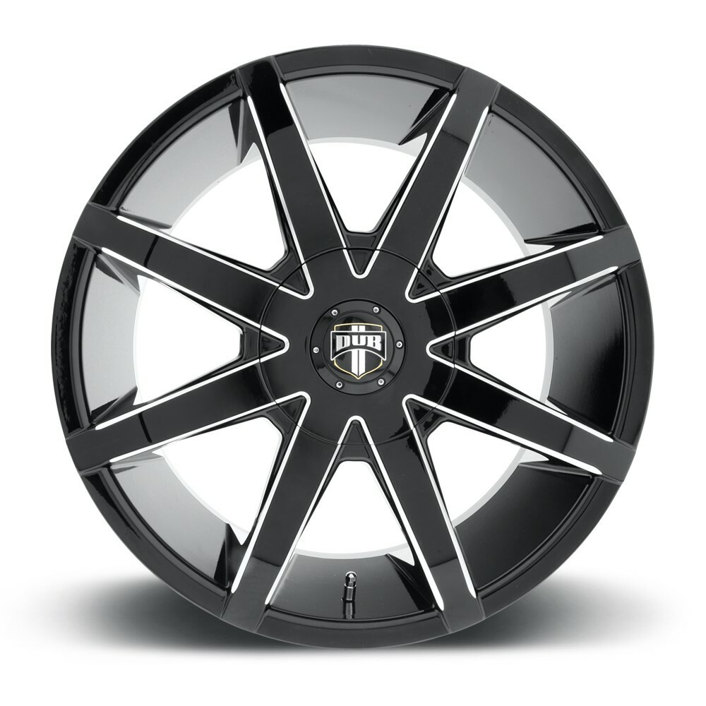 Set 4 DUB S109 Push 20x8.5 5x4.25 5x4.5 Gloss Black Milled Wheels 20" 35mm
