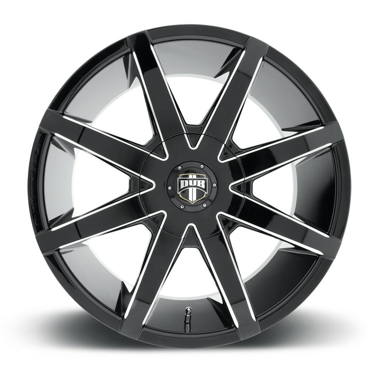Set 4 DUB S109 Push 20x8.5 5x4.25 5x4.5 Gloss Black Milled Wheels 20" 35mm