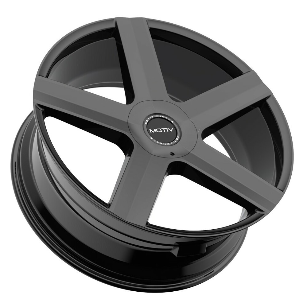 Set 4 22" Motiv 439B Command 22x9 Black Wheels 6x135 6x5.5 25mm Truck Suv Rims