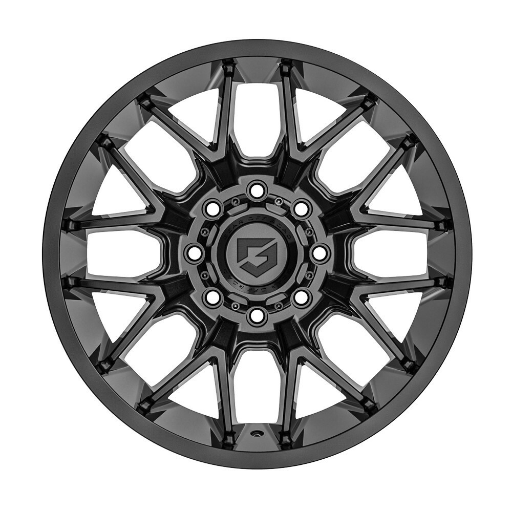 Set 4 20" Gear Off Road Primacy 768B Gloss Black 20x9 Wheels 8x170 18mm For Ford