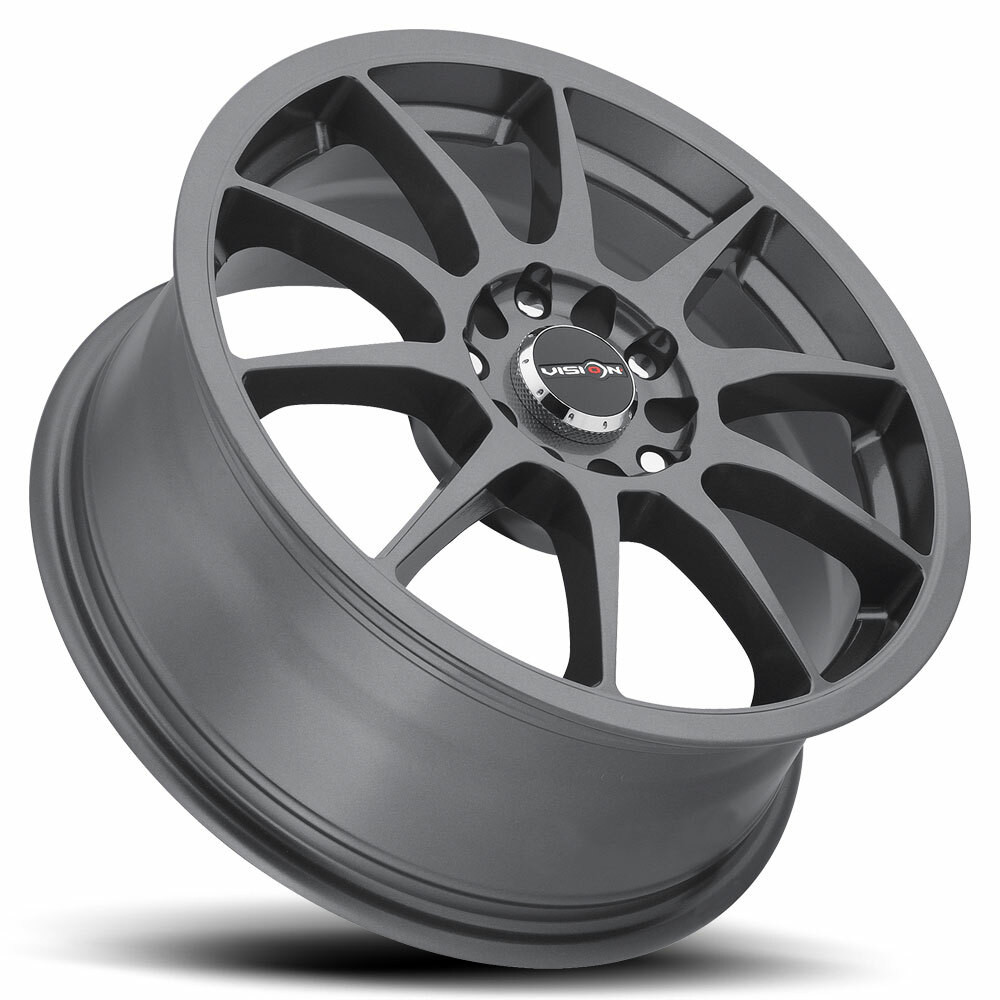 16" Vision 425 Bane Gunmetal 16x7 Wheel 5x112 48mm Rim