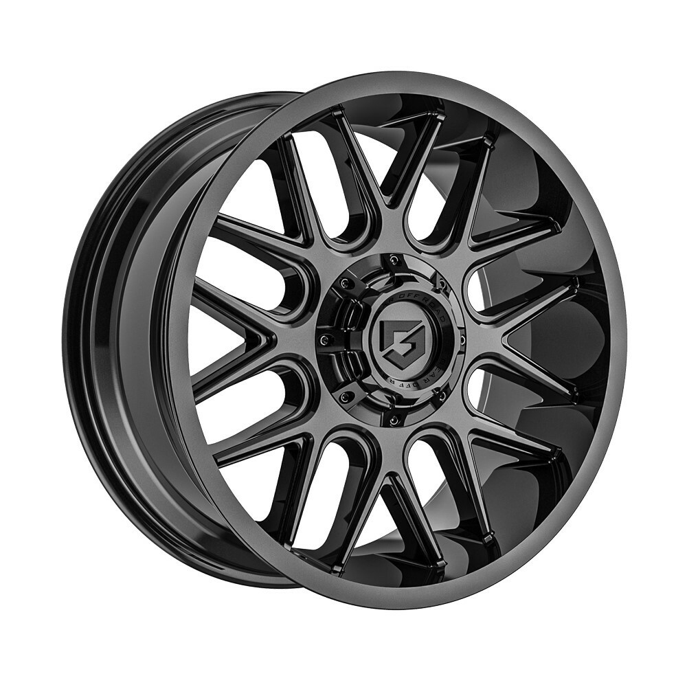 Set 4 18" Gear Off Road Magnus 771B Gloss Black 18x9 Wheels 8x180 Rims +18mm