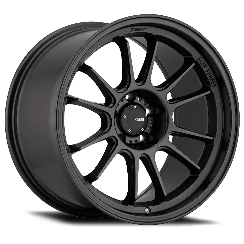 Set 4 19" Konig 47B Hypergram Matte Black 19x8.5 Wheels 5x4.5 38mm Rims
