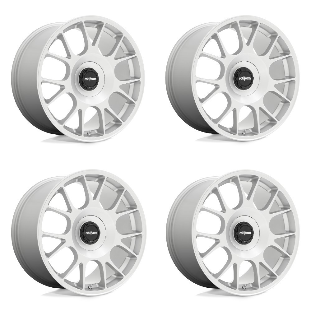 Set 4 Rotiform R188 Tuf-R 20x10.5 5x4.25 5x120 Silver Wheels 20" 40mm Rims