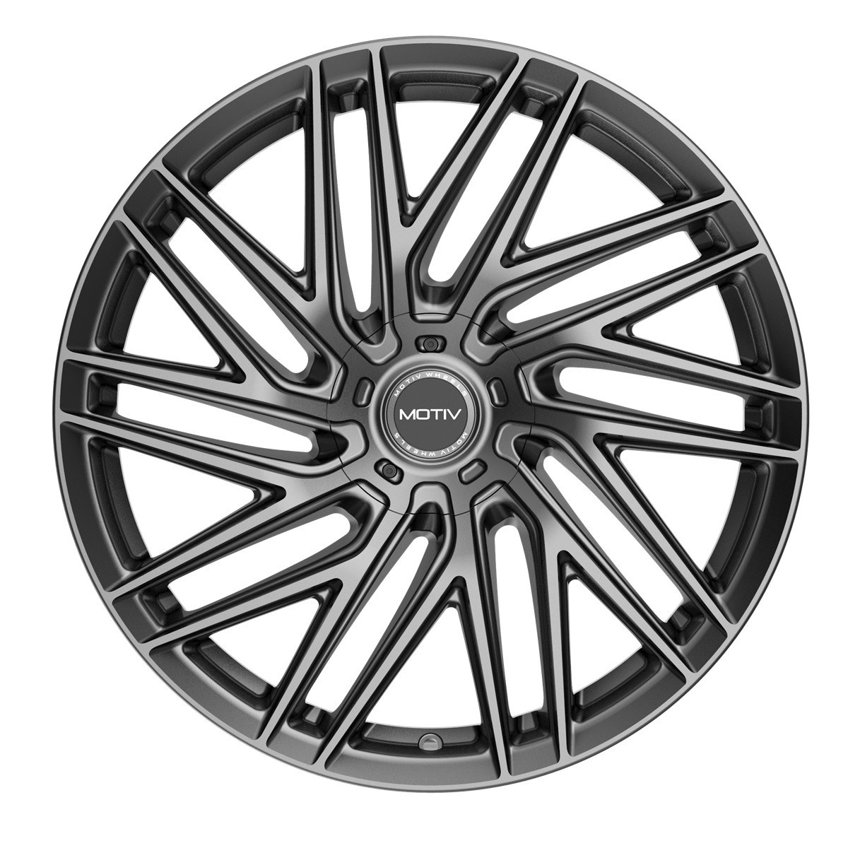 Set 4 20" Motiv 429G Align Graphite 20x8.5 Wheels 5x4.5 5x120 Rim +40mm