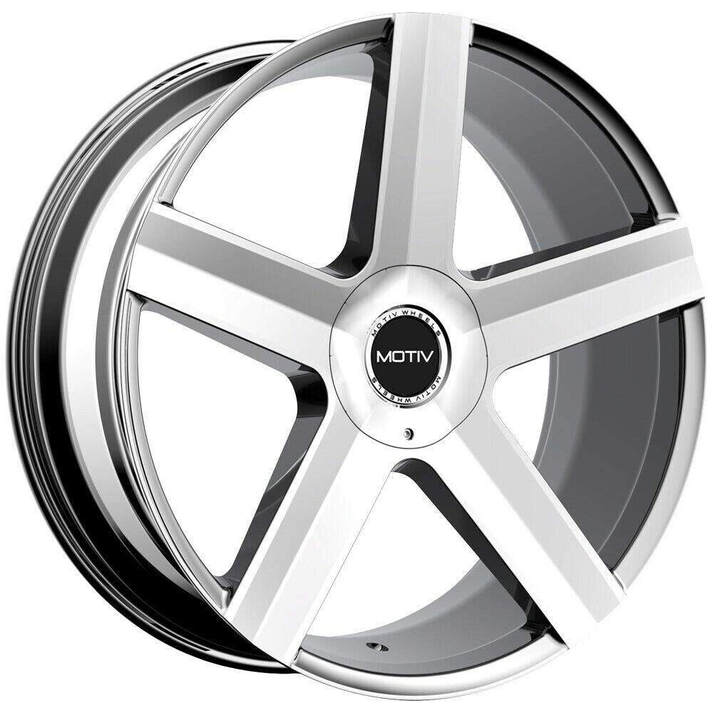 24" Motiv 439C Command 24x9.5 Chrome Wheel 6x135 6x5.50 +25mm Truck Suv Rim