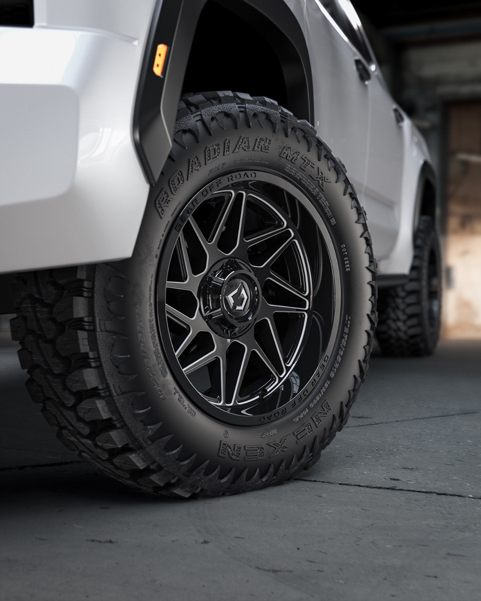 22" Gear Off Road 761BM Ratio Gloss Black Milled 22x10 Wheel 6x135 6x5.5 -19mm