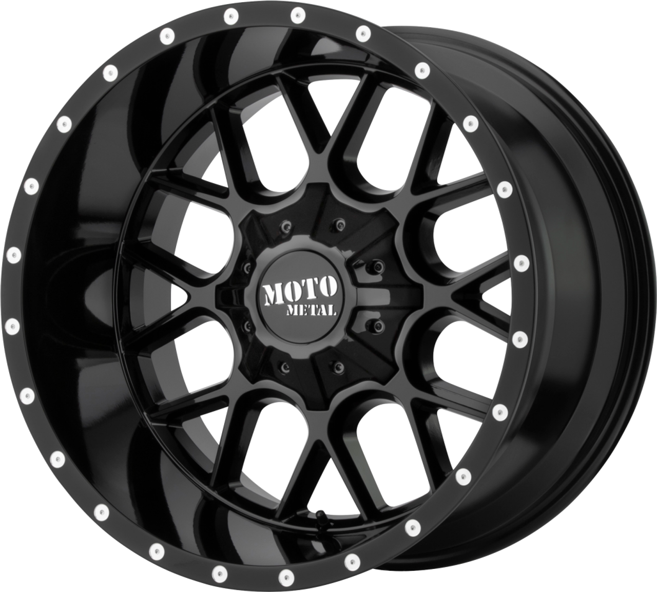 Set 4 Moto Metal MO986 Siege 20x10 6x135 6x5.5 Gloss Black Wheels 20" -18mm Rims