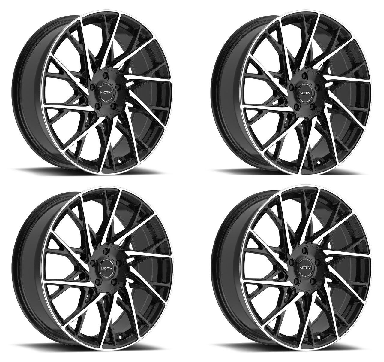 Set 4 17" Motiv 430MB Maestro Black Machined 17x7.5 Wheels 5x4.5 5x120 Rims 40mm