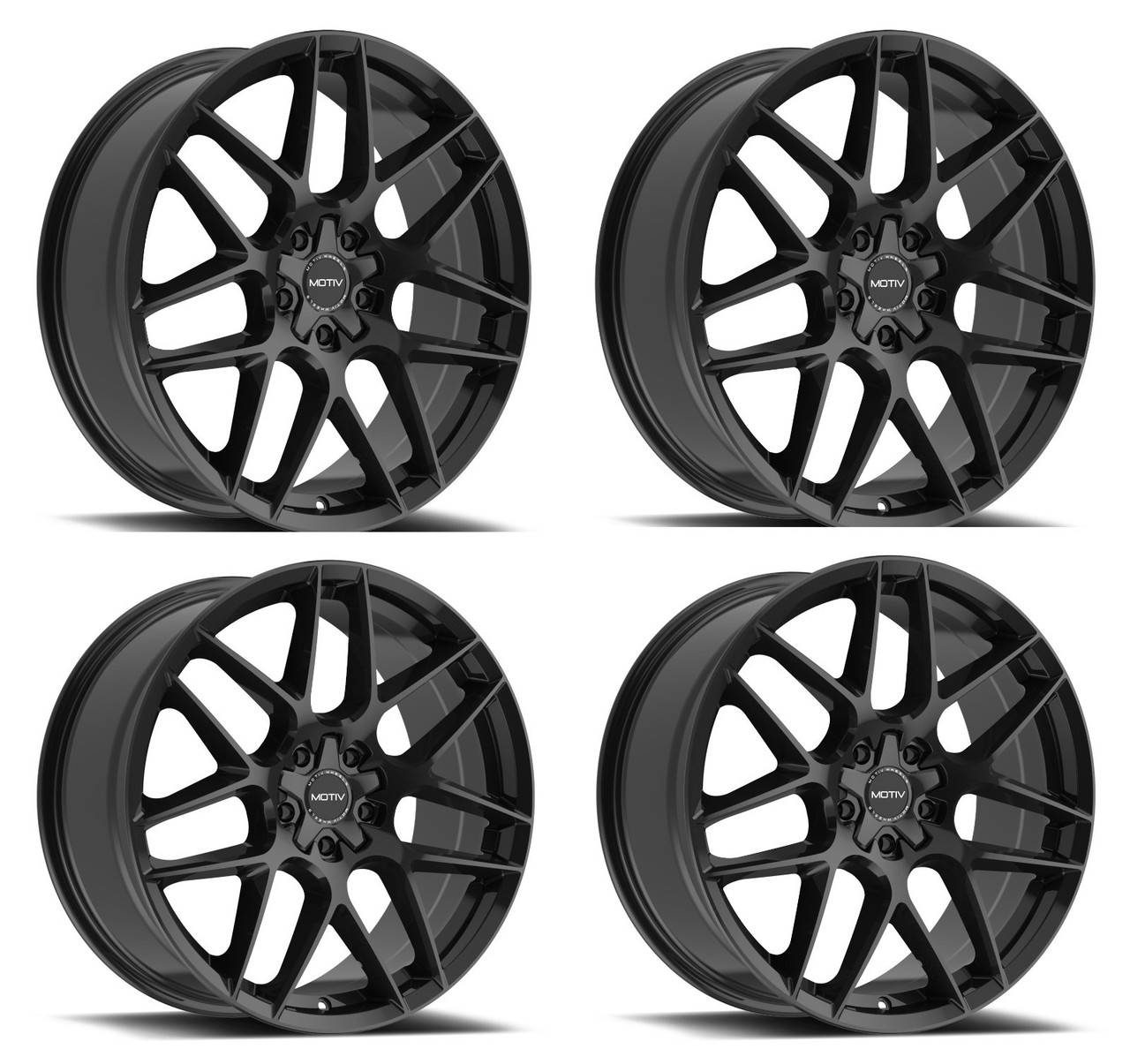Set 4 20" Motiv 435B Foil Gloss Black 20x8.5 Wheels 5x4.5 5x120 Rim +40mm