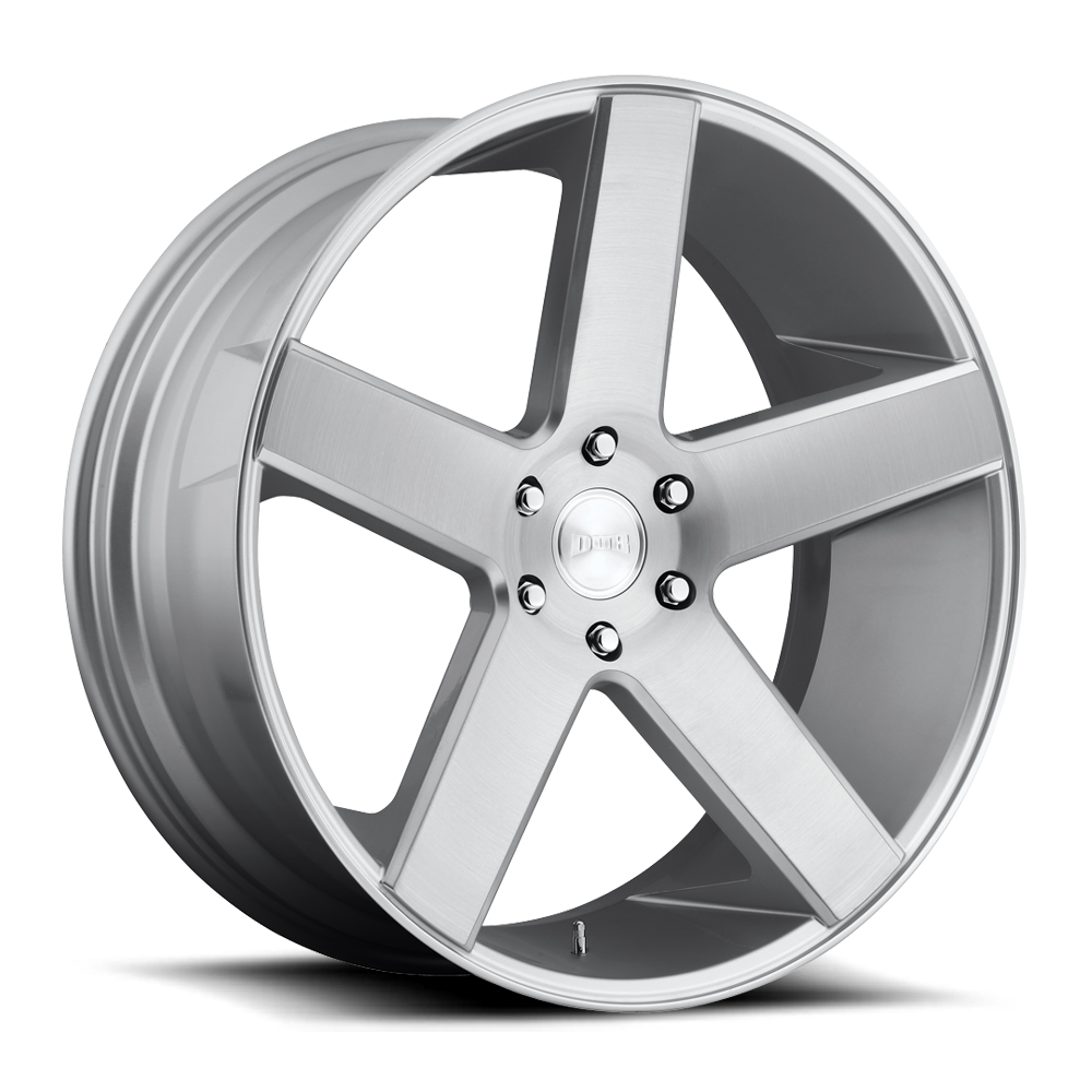 Set 4 22" DUB S218 Baller 22x9.5 6x135 30mm Wheels Gloss Silver Brushed Rims