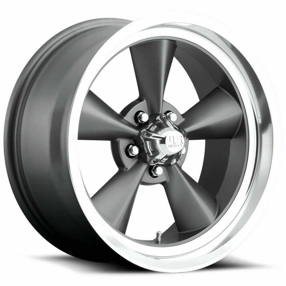 Set 4 US Mag U102 Standard 15x8 5x4.75 Matte Gun Metal Wheels 15" 1mm Rims