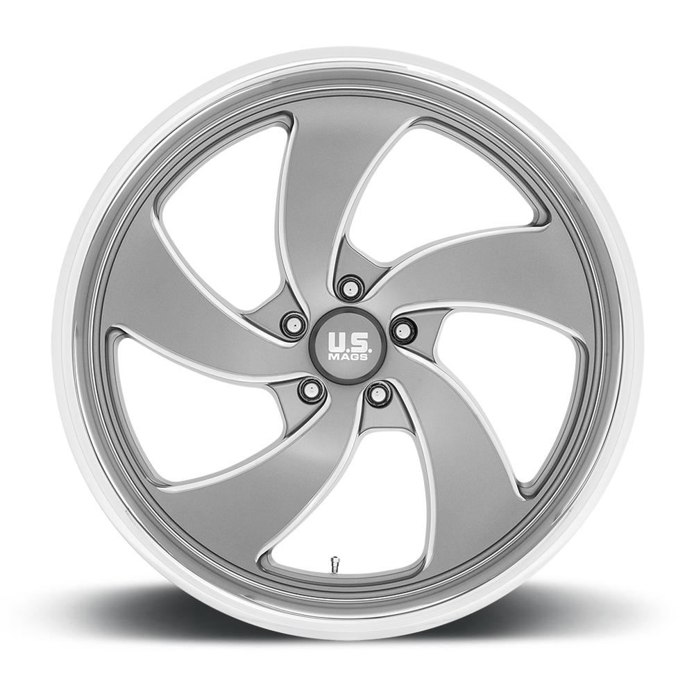 Set 4 US Mag  U133 Desperado 22x8.5 5x4.75 Anthracite Milled Wheels 22" 1mm Rims