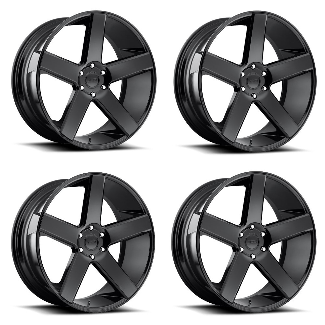 Set 4 DUB S216 Baller 26x10 6x5.5 Gloss Black Wheels 26" 20mm For Nissan Rims