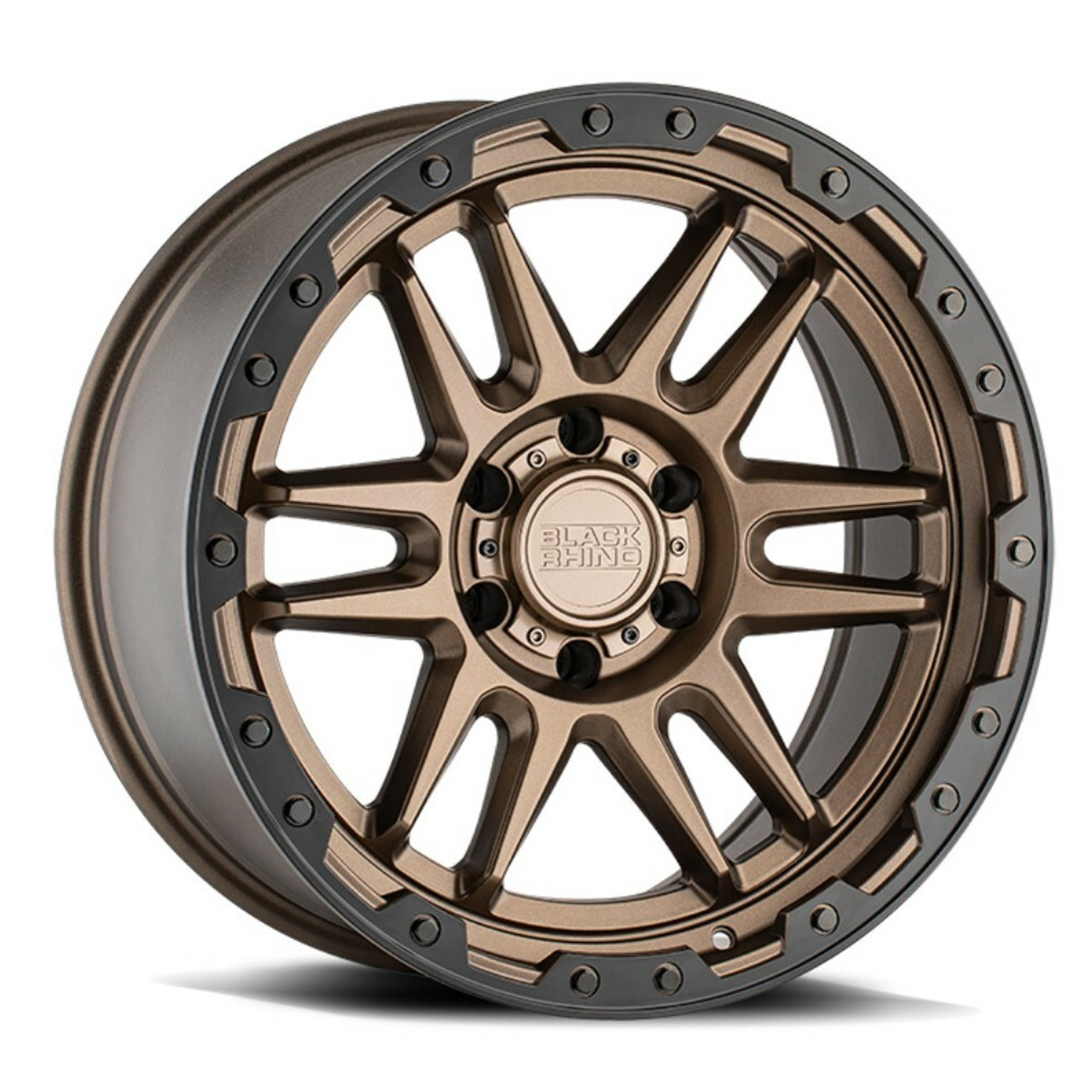 Black Rhino Apache 17x8.5 5x5.0 Matte Bronze Black & Black Bolts Wheel 17" -18mm