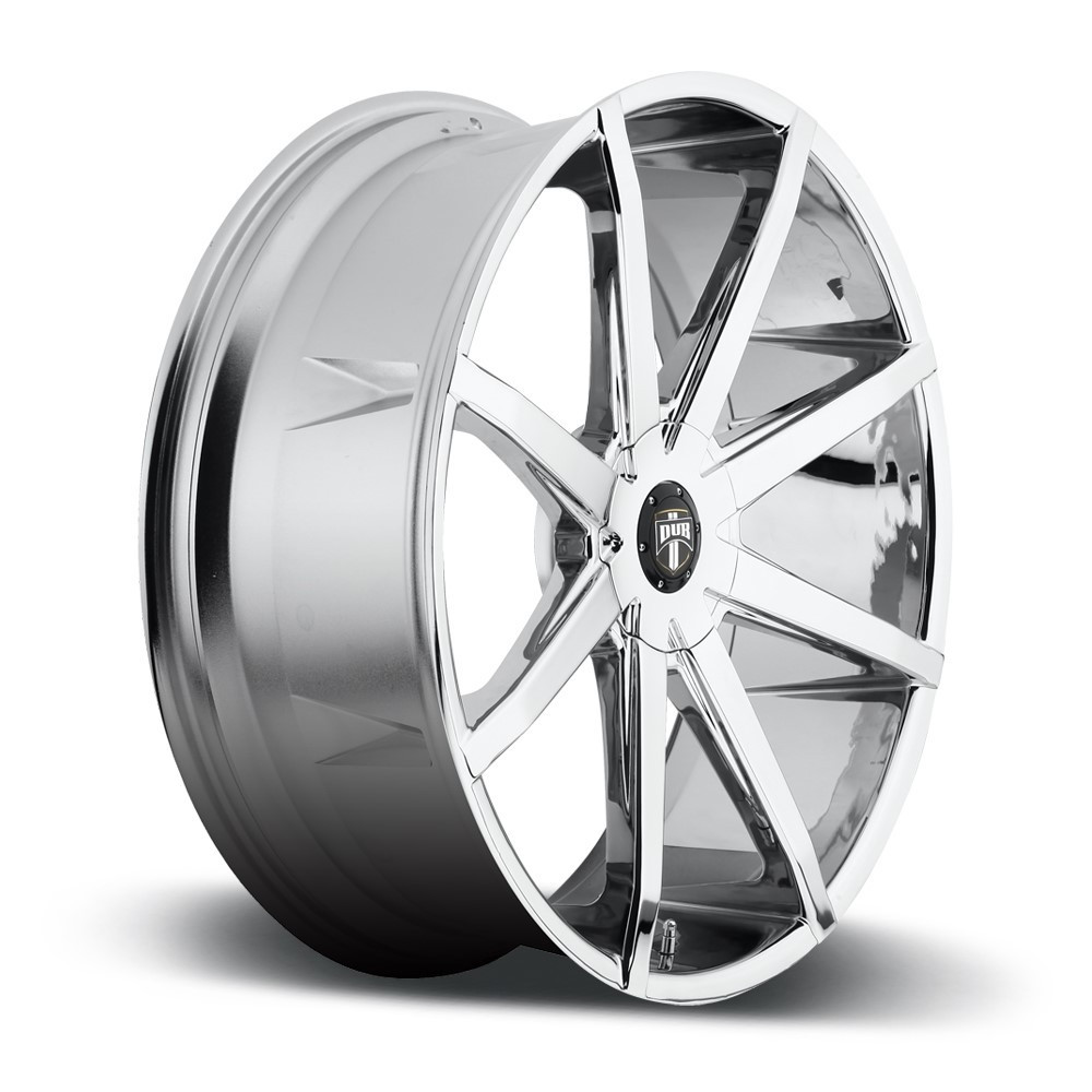 Set 4 22" DUB S201 Push 22x9.5 6x135 6x5.5 25mm Wheels Chrome Plated Rims