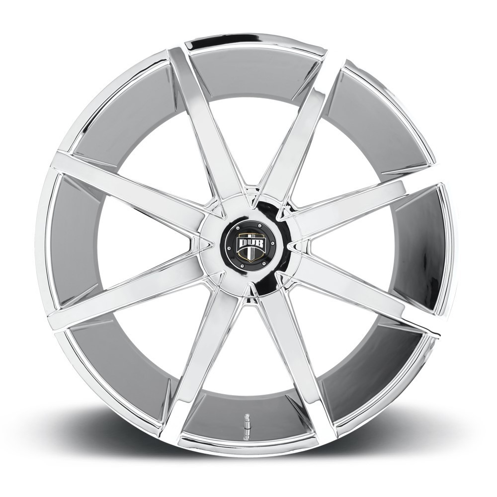 Set 4 22" DUB S201 Push 22x9.5 6x135 6x5.5 25mm Wheels Chrome Plated Rims