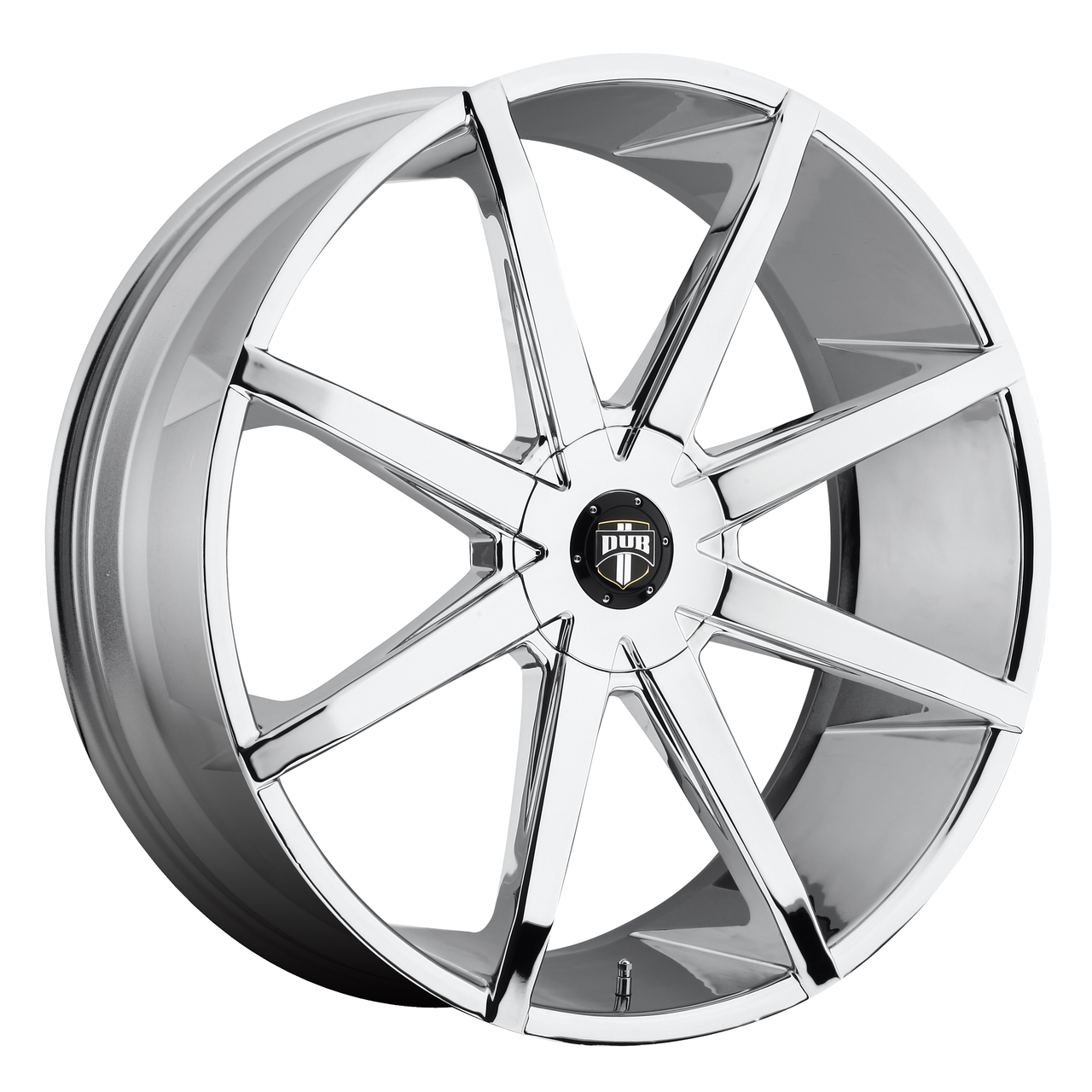 Set 4 22" DUB S201 Push 22x9.5 6x135 6x5.5 25mm Wheels Chrome Plated Rims