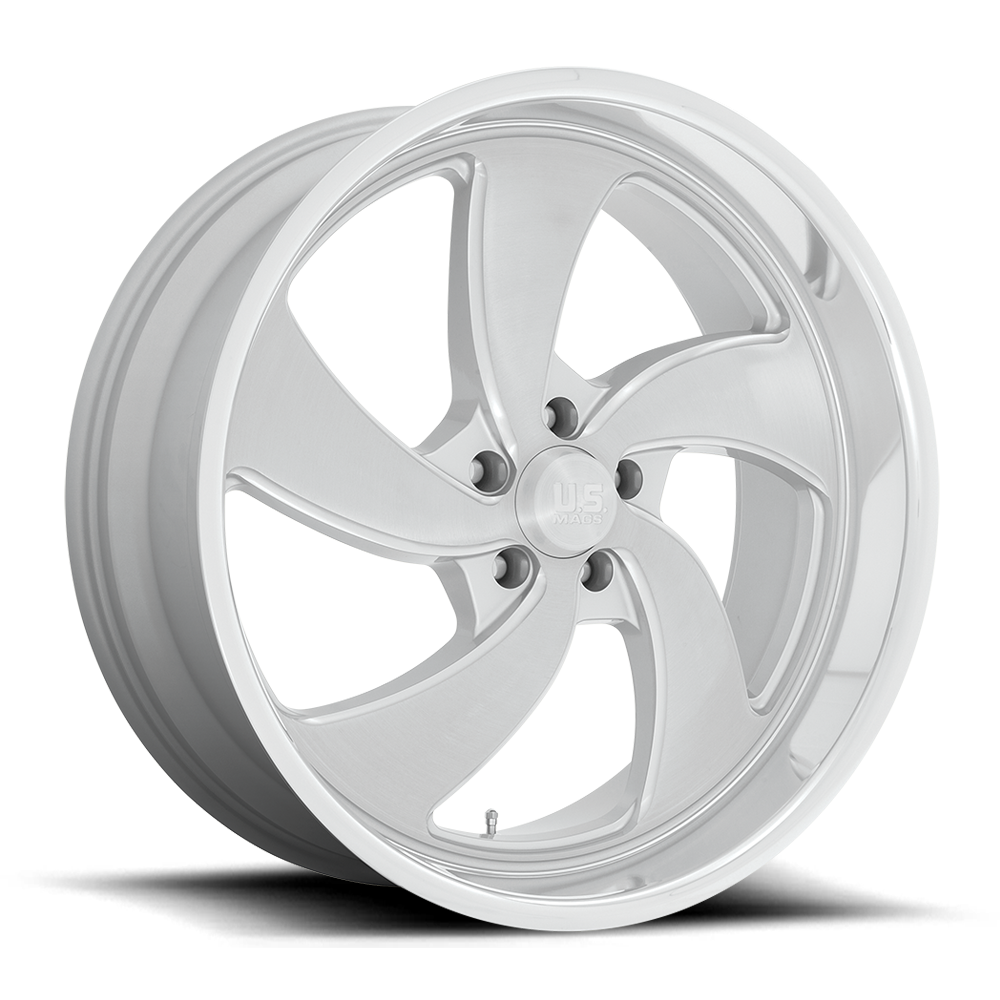 Set 4 US Mag U134 Desperado 24x9 5x4.75 Silver Milled Diamond Wheels 24" 1mm Rim