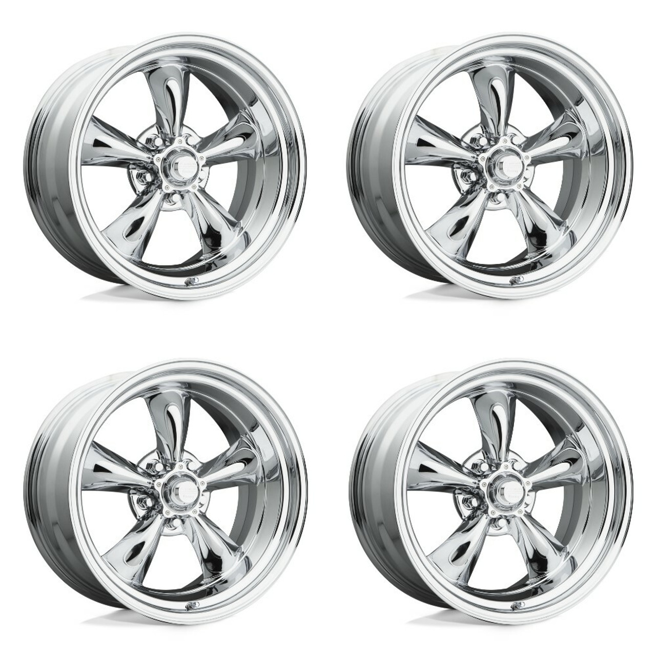 Set 4 American Racing VN615 Torq Thrust II 1 Pc 15x10 5x4.75 Chrome Wheels -44mm Set 4 American Racing VN615 Torq Thrust II 1 Pc 15x10 5x4.75 Chrome Wheels -44mm