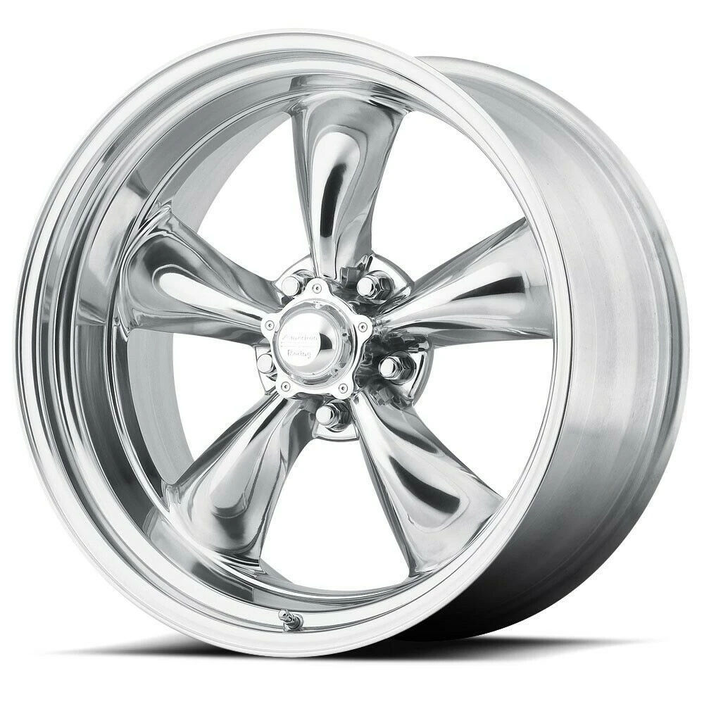 Set 4 American Racing VN515 Torq Thrust II 18x8 5x5 Polished Wheels 18" 0mm Rims