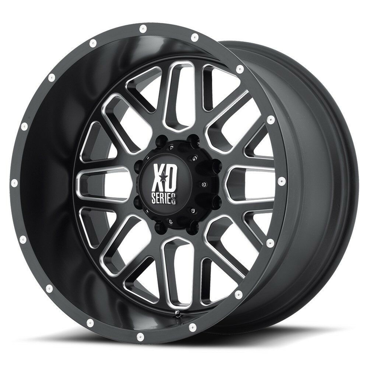 Set 4 XD XD820 Grenade 22x12 8x170 Satin Black Milled Wheels 22" -44mm Rims