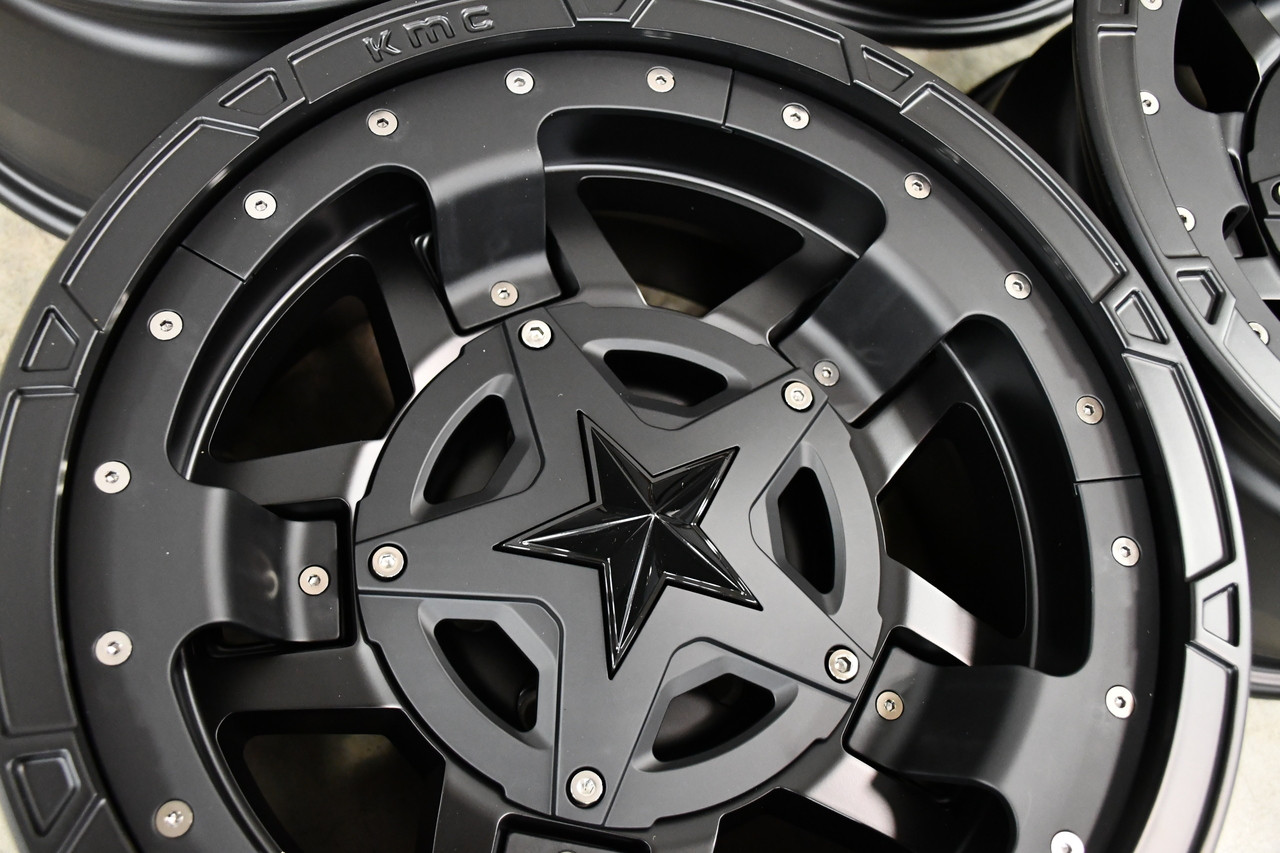 Set 4 XD XD827 Rockstar III 20x10 6x135 6x5.5 Matte Black Wheels 20" -24mm Rims