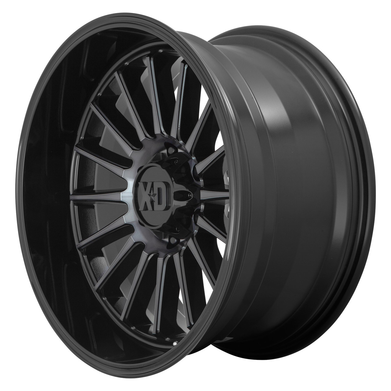 Set 4 XD XD857 Whiplash 20x10 5x5.5 Gloss Black With Gray Tint Wheels 20" -18mm