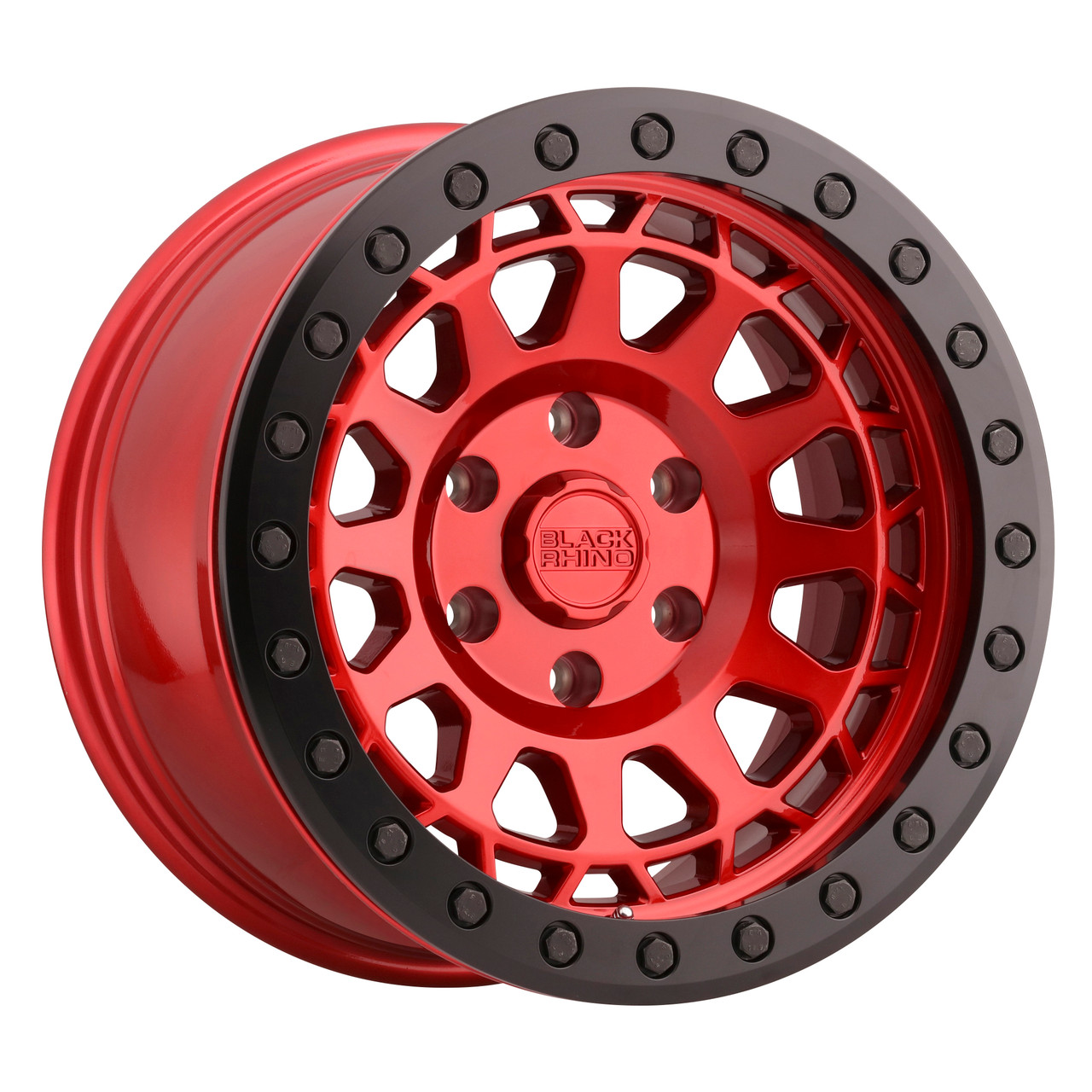 Black Rhino Primm Beadlock 17x8.5 6x5.5 Candy Red W  Black Bolts Wheel 17" 0mm