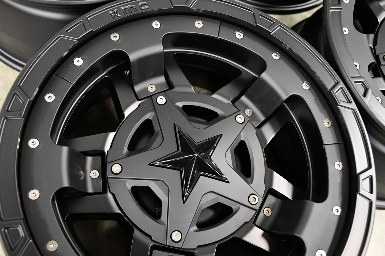 Set 4 XD XD827 Rockstar III 20x9 6x135 6x5.5 Matte Black Wheels 20" -12mm Rims