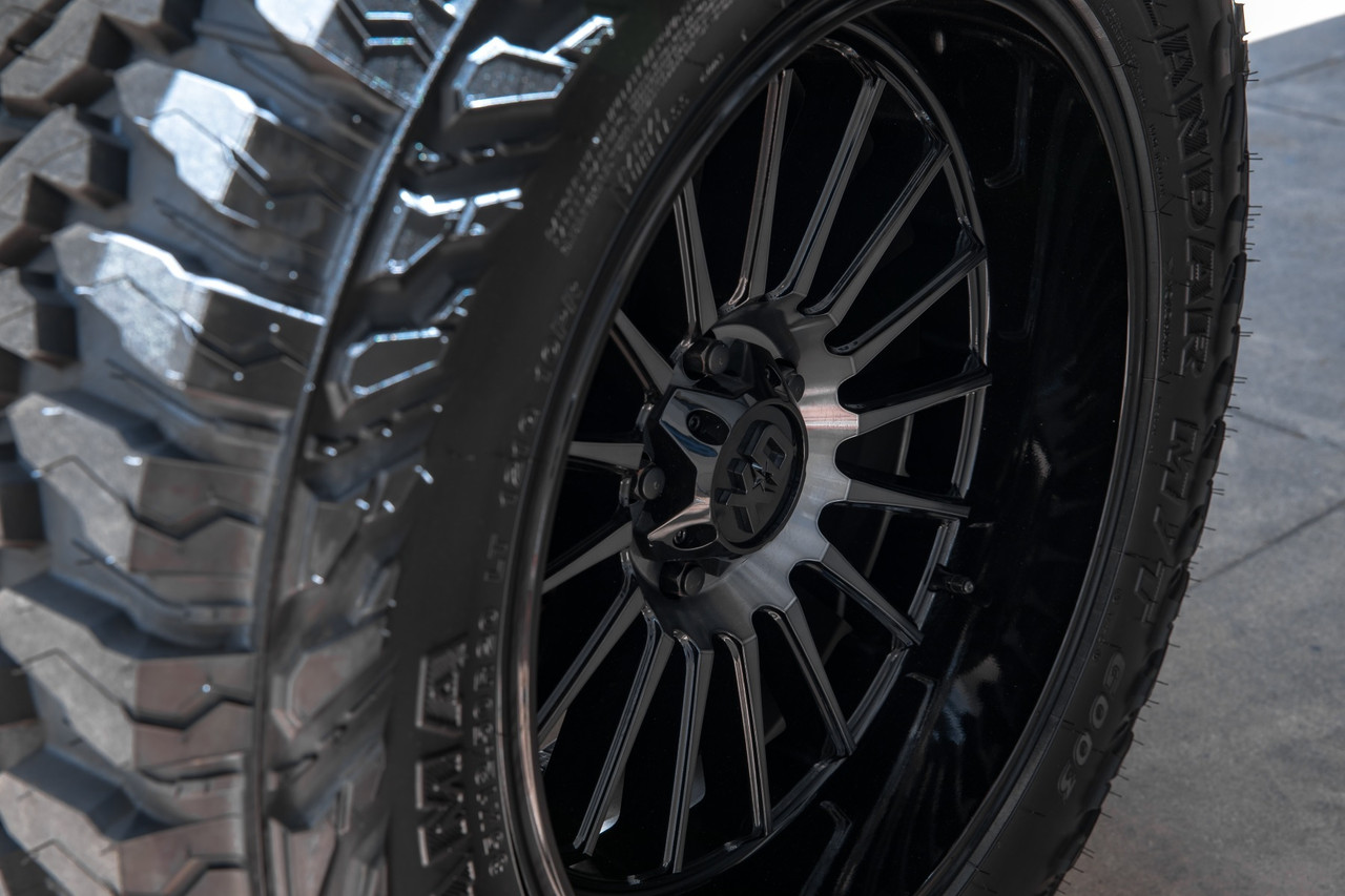 Set 4 XD XD857 Whiplash 20x10 5x5 Gloss Black With Gray Tint Wheels 20" -18mm